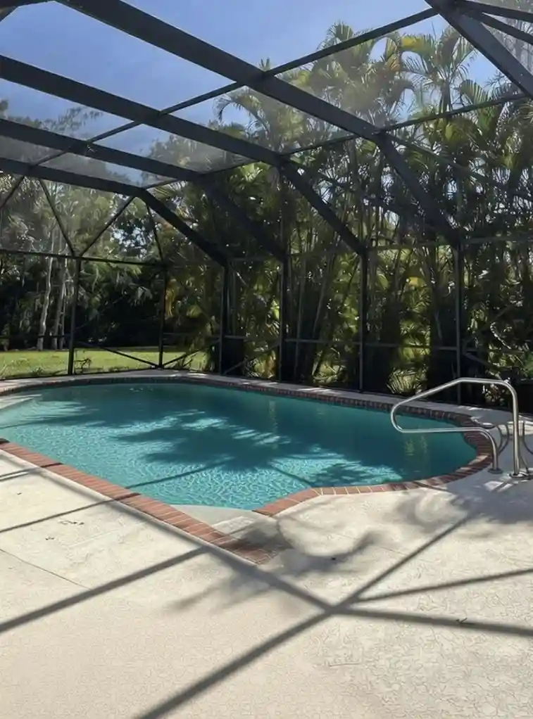 Pool screen enclosure in southern Palm Beach County Florida
